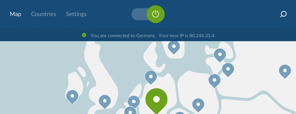 A Screenshot of NordVPN