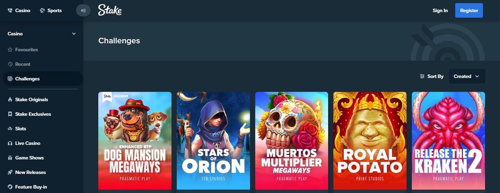 A Screenshot of Stake.com